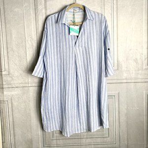 Umgee Blue and White Striped Dress